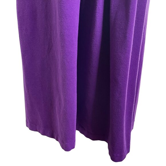 Lands End Purple Sleeveless VNeck Pleated Dress 3X 24W 26W Viscose Blend u - Picture 7 of 10